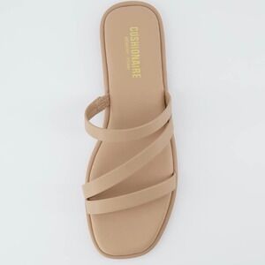 Cushionaire Memory Foam Women's Strappy Sandal - Nude